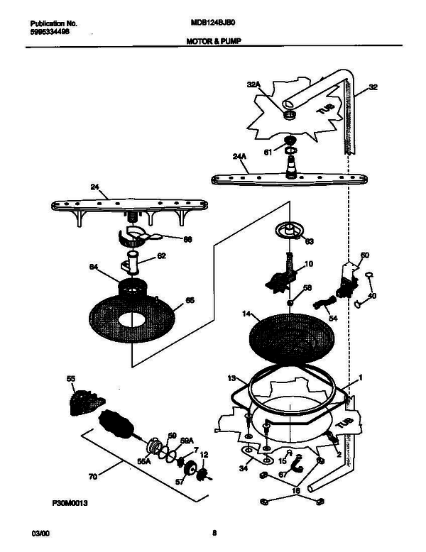 Frigidaire Mdb124bjb0 1 Diagram and Parts List for MDB124BJB0 V0 Frigidaire Refrigerator