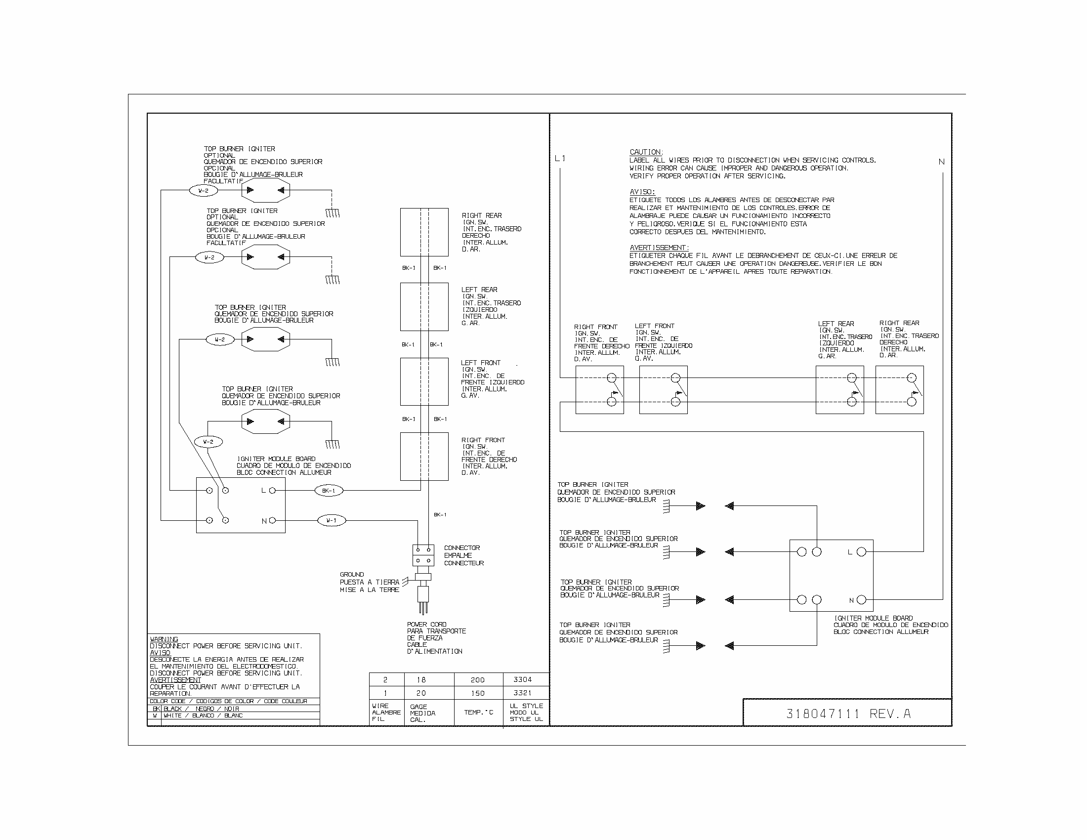 Wiring Diagram Diagram and Parts List for 79032099402  Kenmore Cooktop