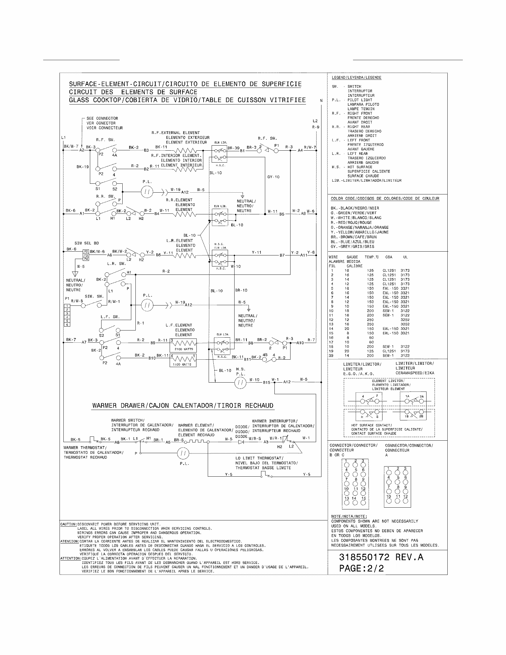 Wiring Diagram Diagram and Parts List for 79046893905  Kenmore Range
