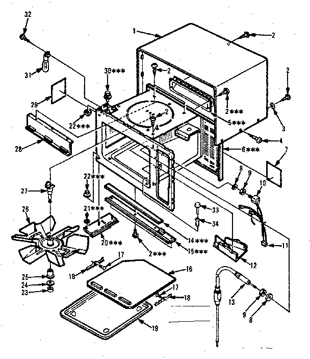 Cabinet Parts Diagram and Parts List for 5648778620  Kenmore Microwave