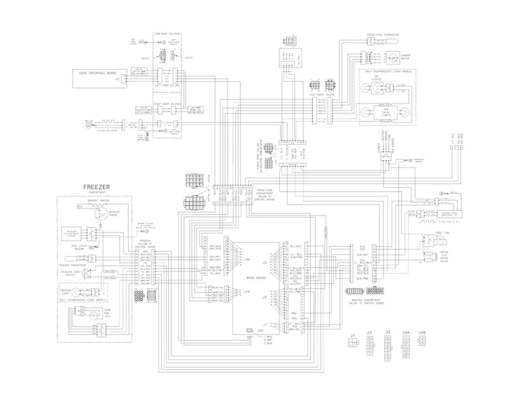 Wiring Diagram Diagram and Parts List for EI27BS16JB8  Electrolux Refrigerator