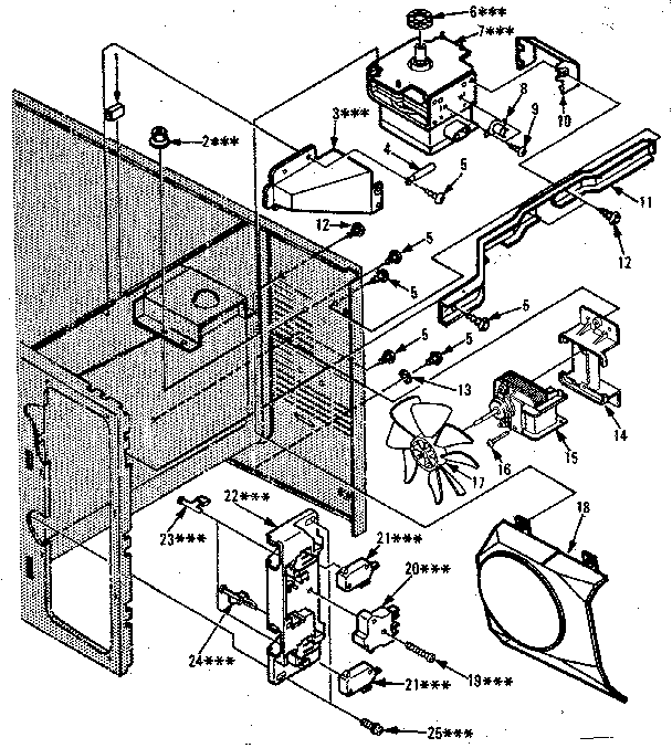Switches And Microwave Parts Diagram and Parts List for 5648888620  Kenmore Microwave