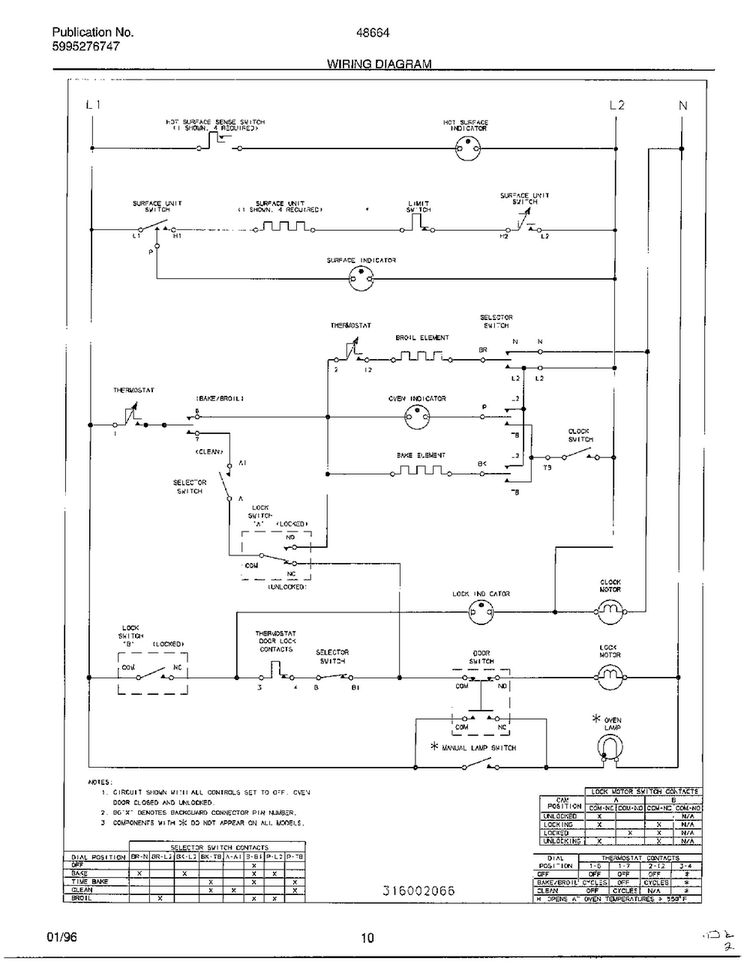 Wiring Diagram Diagram and Parts List for 486647E  Frigidaire Range