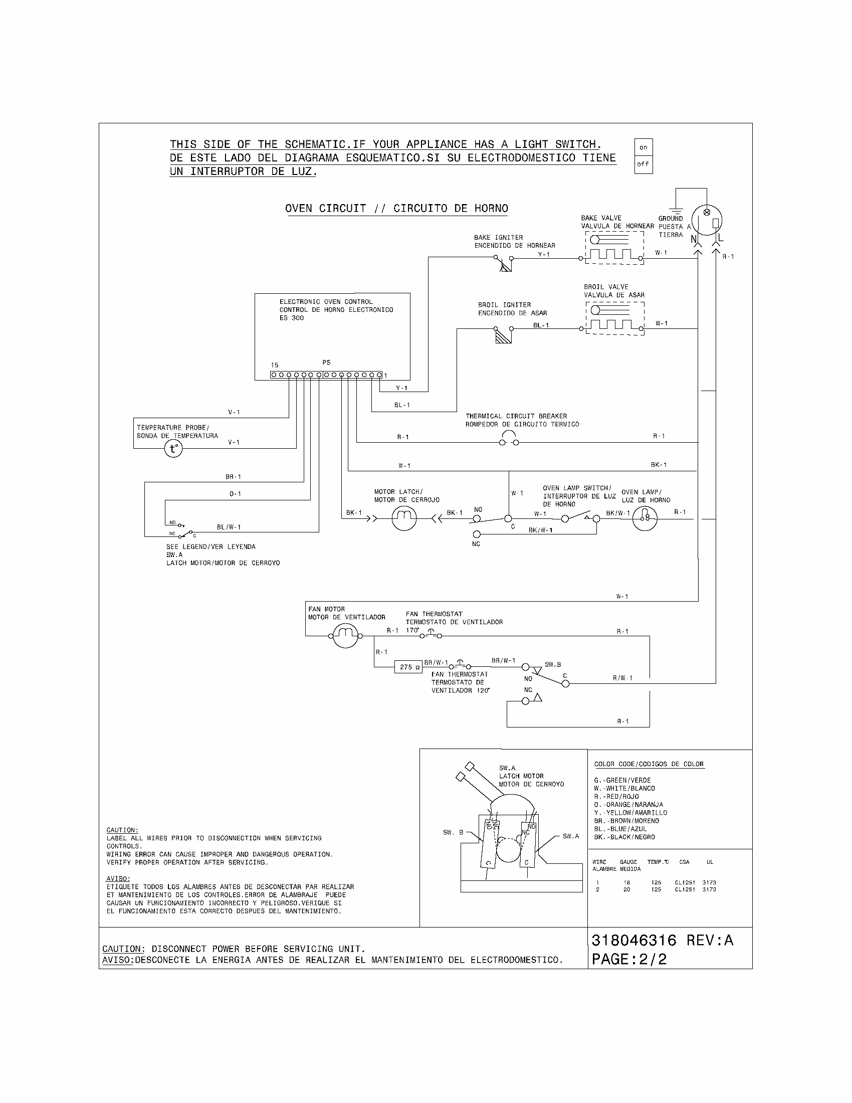 Wiring Diagram Diagram and Parts List for 79030479402  Kenmore Wall Oven
