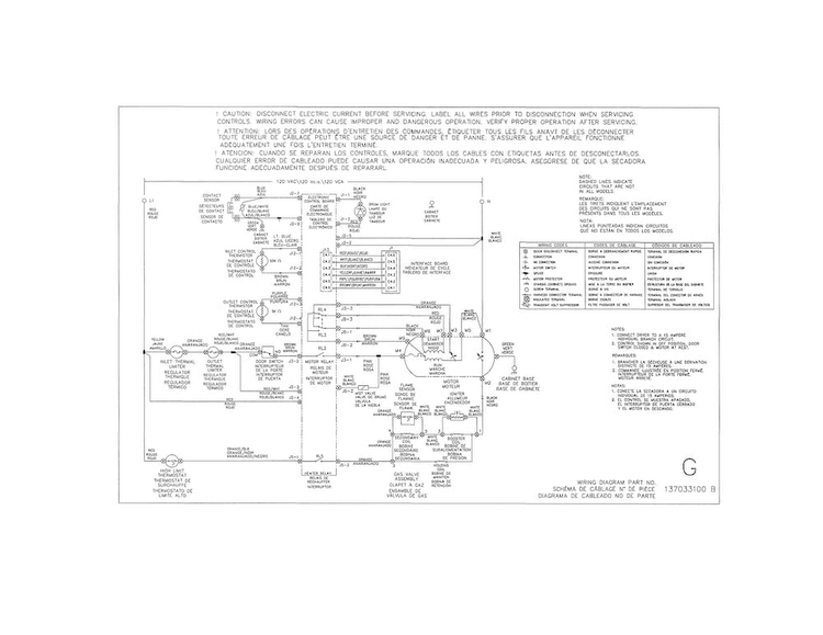 Wiring Diagram Diagram and Parts List for EWMGD70JIW3  Electrolux Dryer