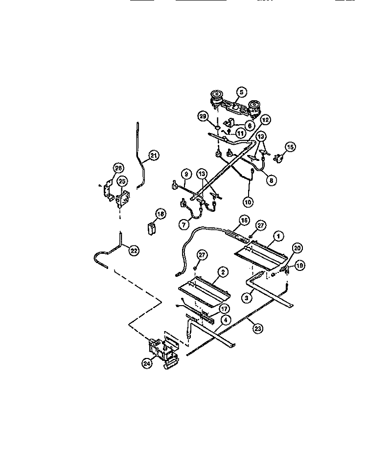 BURNERS Diagram and Parts List for CGC355DXC  Gibson Range