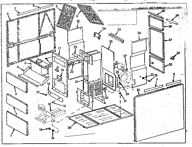 Furnace assemblies Diagram and Parts List for 8676607  Frigidaire Furnace