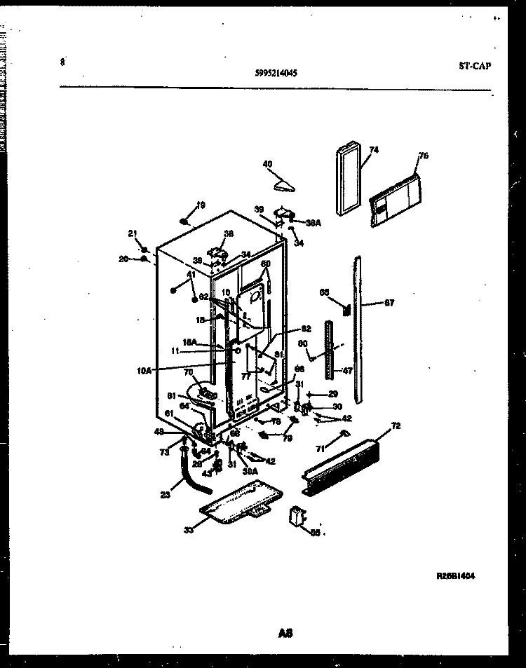 CABINET PARTS Diagram and Parts List for RS24F9YX1C  Gibson Refrigerator