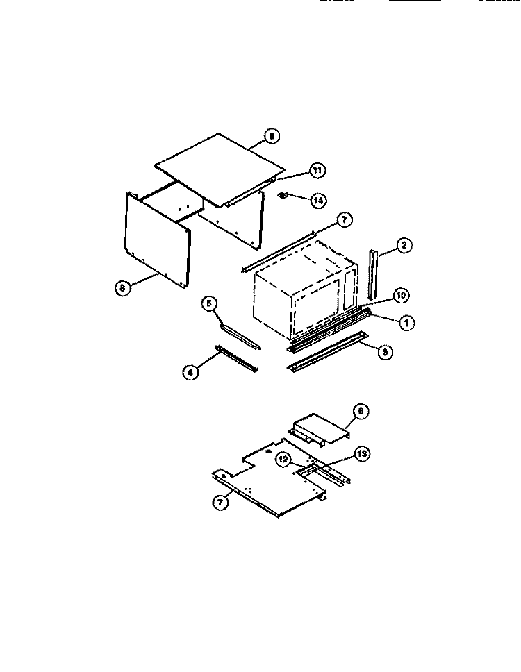 PANELS Diagram and Parts List for REM77BL4  Frigidaire Microwave Oven Combo