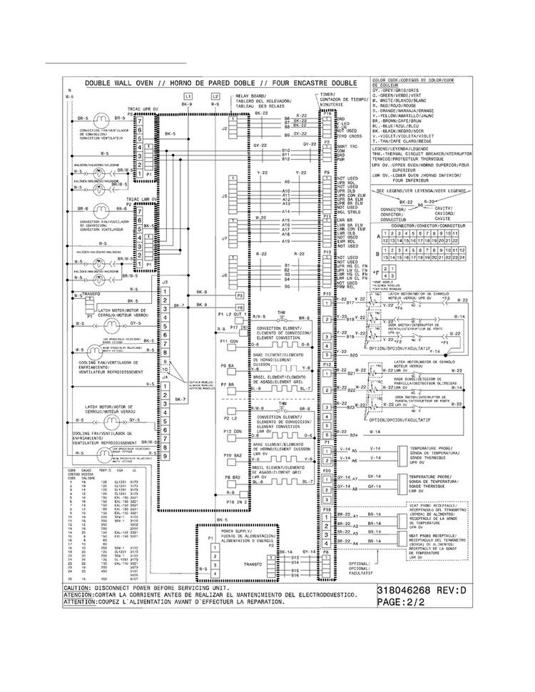 Wiring Diagram Diagram and Parts List for EI27EW45KW1  Electrolux Wall Oven