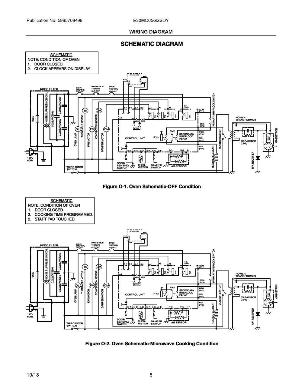 Wiring Diagram Diagram and Parts List for E30MO65GSSDY  Frigidaire Microwave