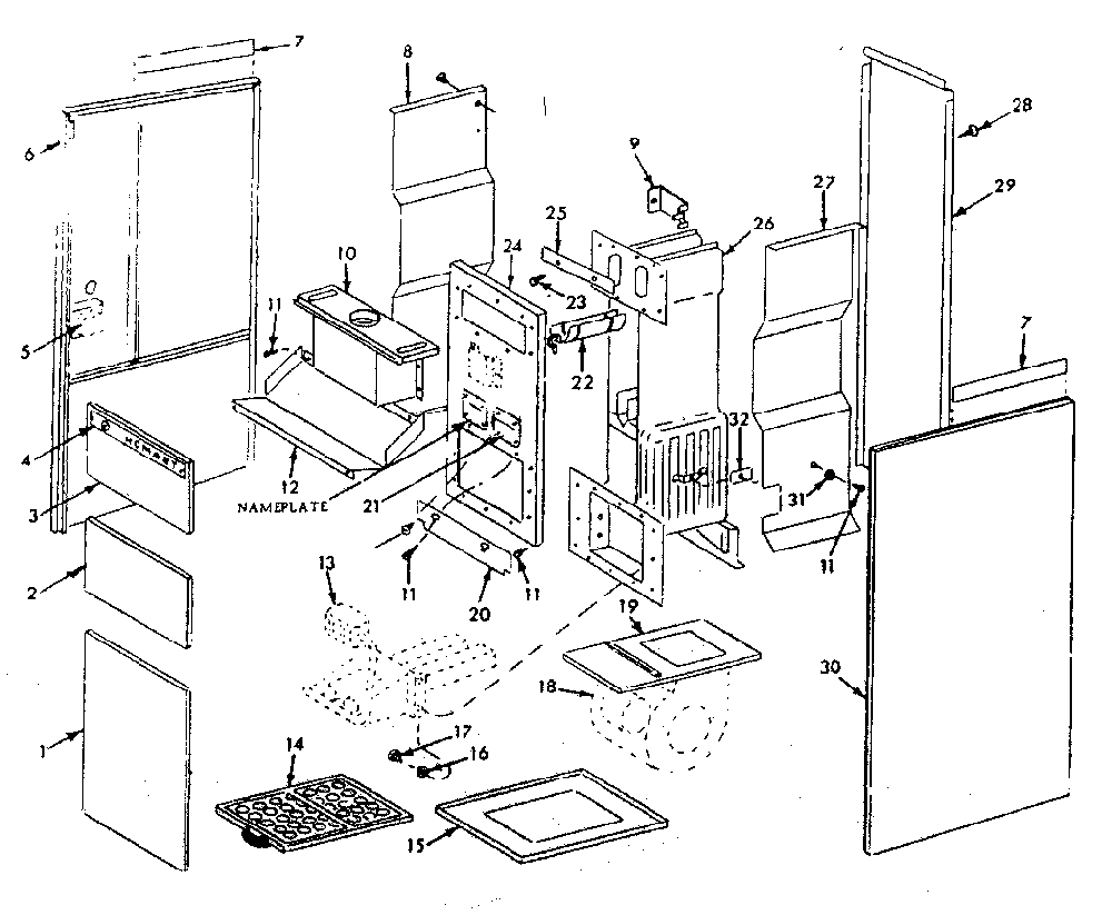 Furnace assemblies Diagram and Parts List for 8676272  Frigidaire Furnace