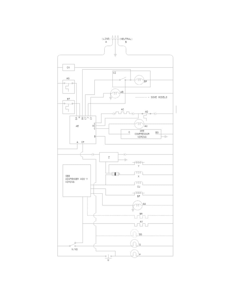 Wiring Schematic Diagram and Parts List for FFHS2622MBC  Frigidaire Refrigerator
