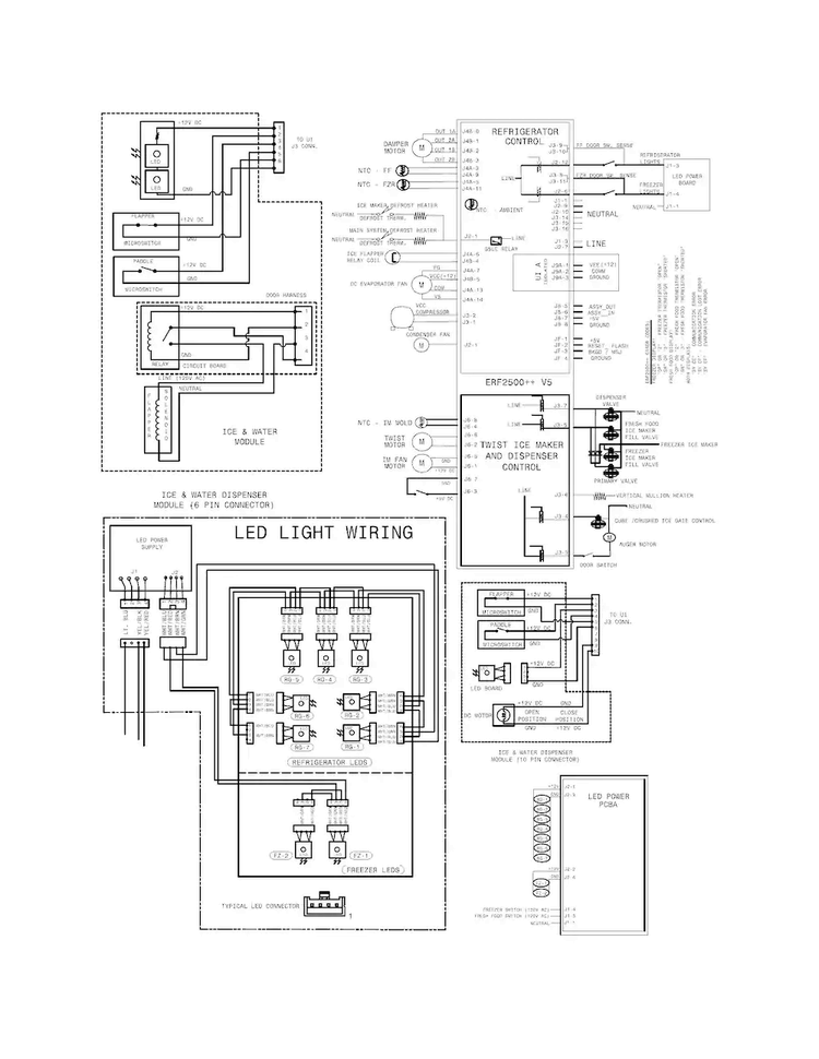 Wiring Diagram Diagram and Parts List for 25370342210  Kenmore Refrigerator