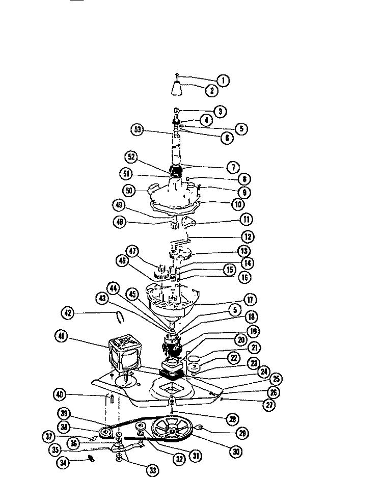 TRANSMISSION PARTS Diagram and Parts List for WA24P2WSFA  Gibson Washer