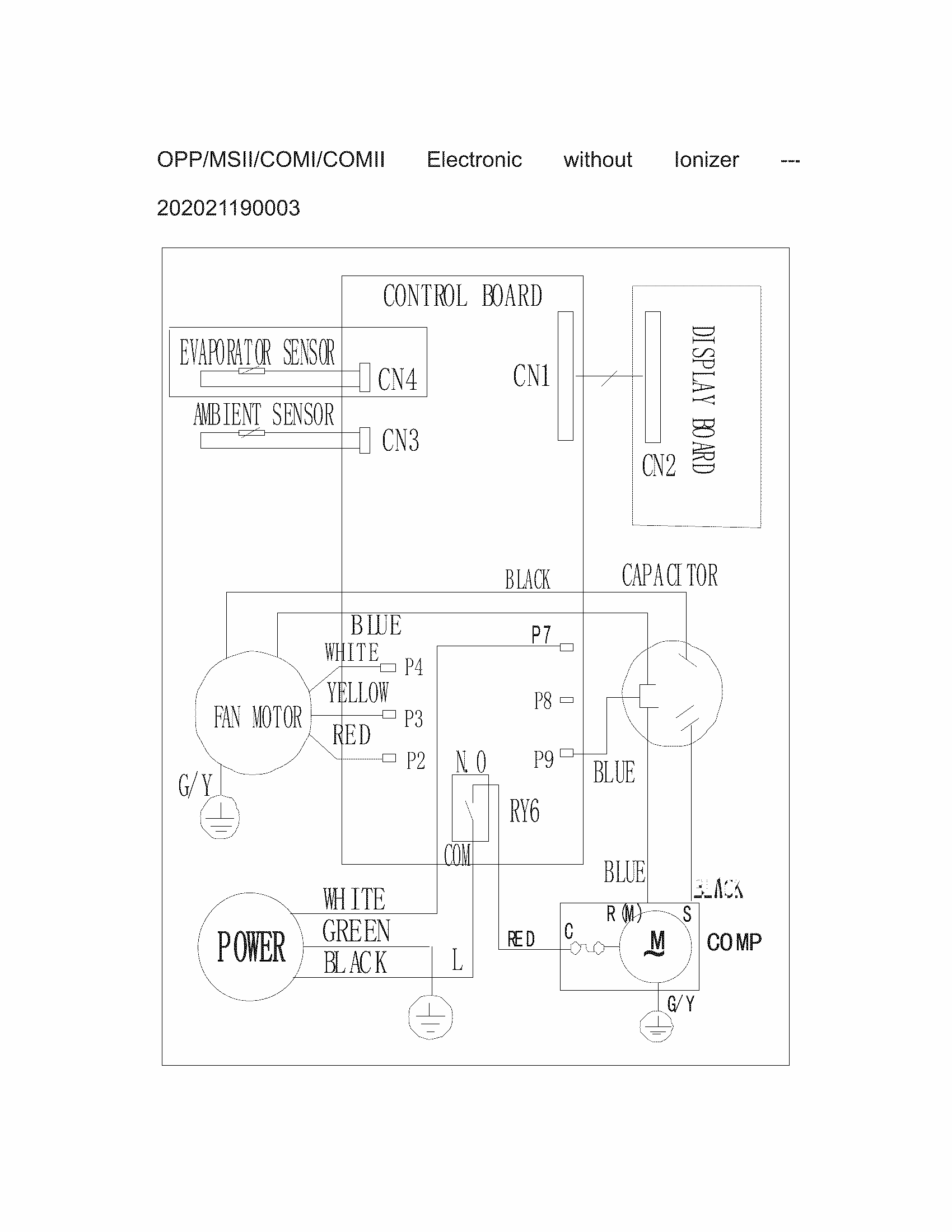Wiring Diagram Diagram and Parts List for 25386052313  Kenmore Air Conditioner
