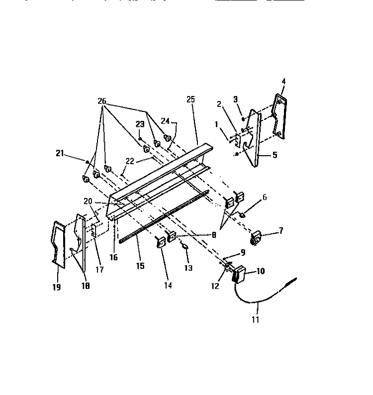 BACKGUARD Diagram and Parts List for KF300GDF0  Frigidaire Range