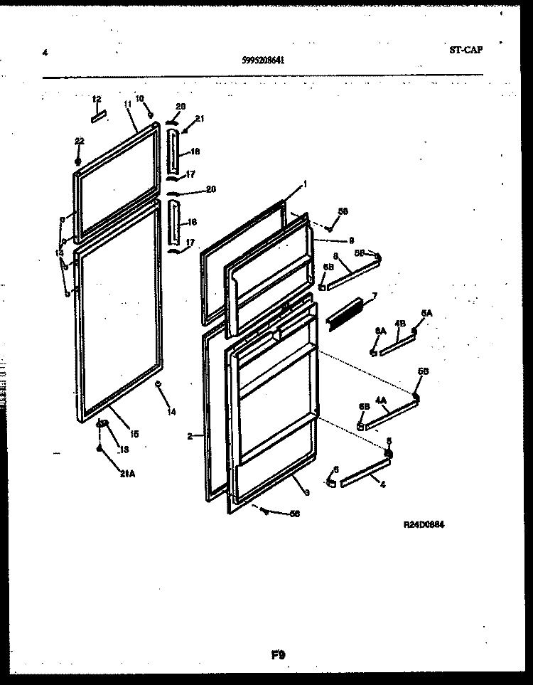 DOOR PARTS Diagram and Parts List for ATL130WKW1  Frigidaire Refrigerator