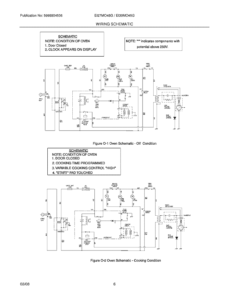 WIRING SCHEMATIC Diagram and Parts List for EI27MO45GSA  Electrolux Microwave
