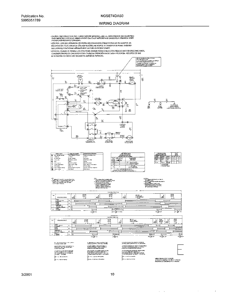 131826200 WIRING DIAGRAM Diagram and Parts List for NGSE74DAS0  Frigidaire Dryer