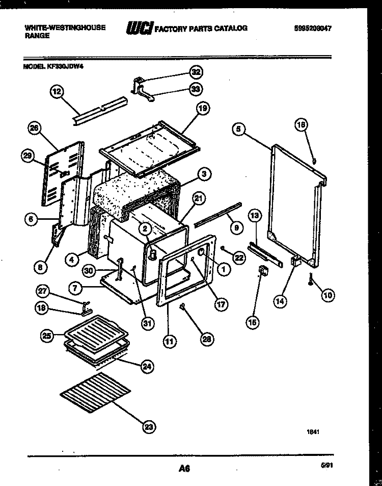 BODY PARTS Diagram and Parts List for KF330JDD4  Frigidaire Range