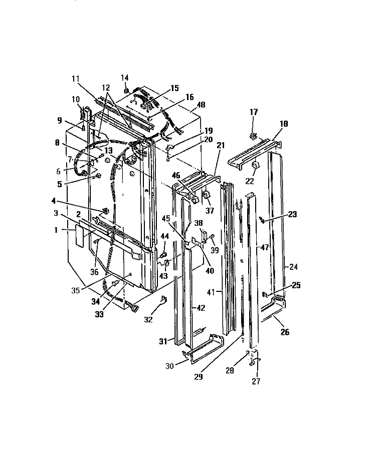LINER MOULDINGS Diagram and Parts List for FPE26VWCL0  Frigidaire Refrigerator