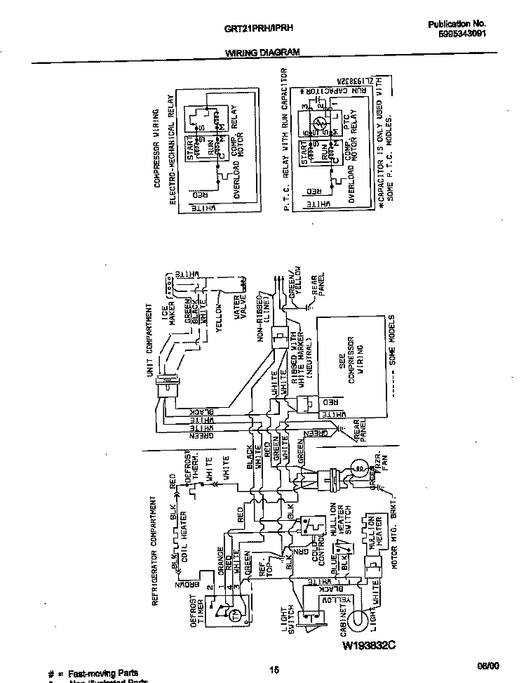 WIRING DIAGRAM Diagram and Parts List for GRT21PRHD6  Gibson Refrigerator