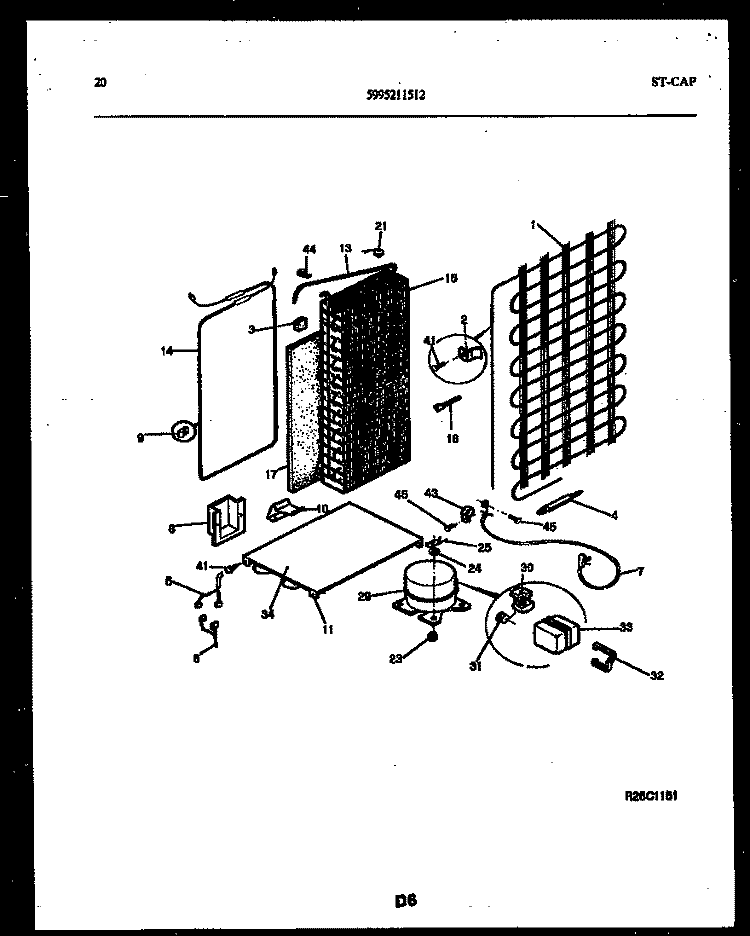 SYSTEM AND AUTOMATIC DEFROST PARTS Diagram and Parts List for RS22F9YX1A  Gibson Refrigerator