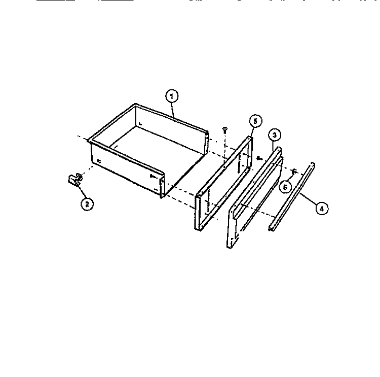 DRAWER Diagram and Parts List for REM638BDL5  Frigidaire Range
