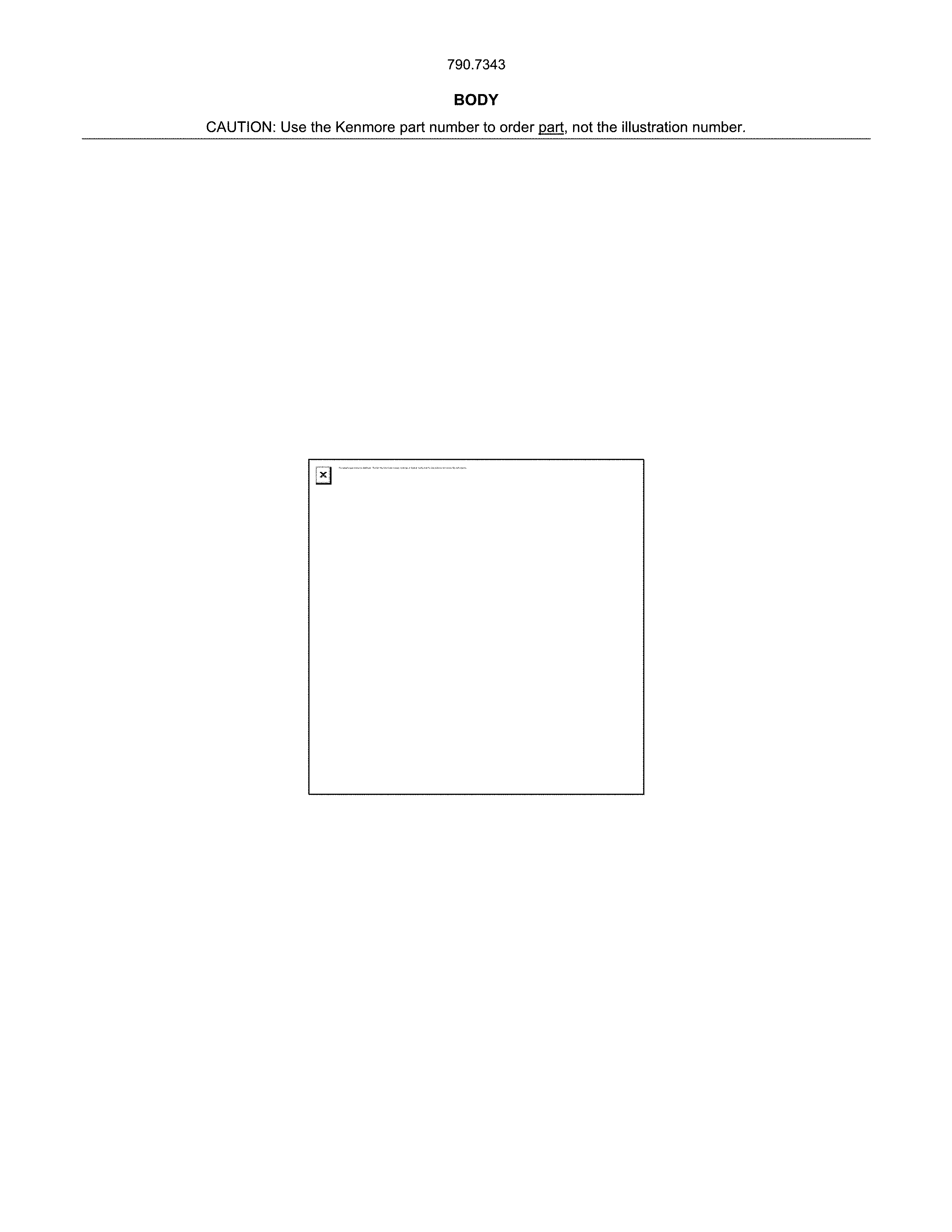 Body Diagram and Parts List for 79073432313  Kenmore Range