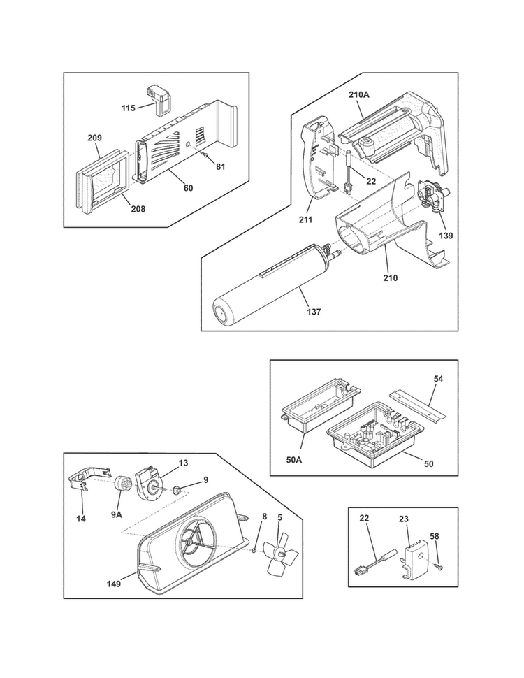 Controls Diagram and Parts List for FPHS2399PF0  Frigidaire Refrigerator