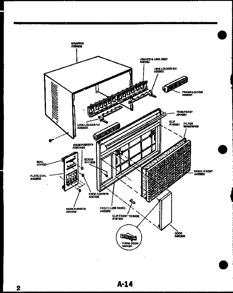 CHEST FREEZER PARTS Diagram and Parts List for WFC05M2AW0  Frigidaire Freezer
