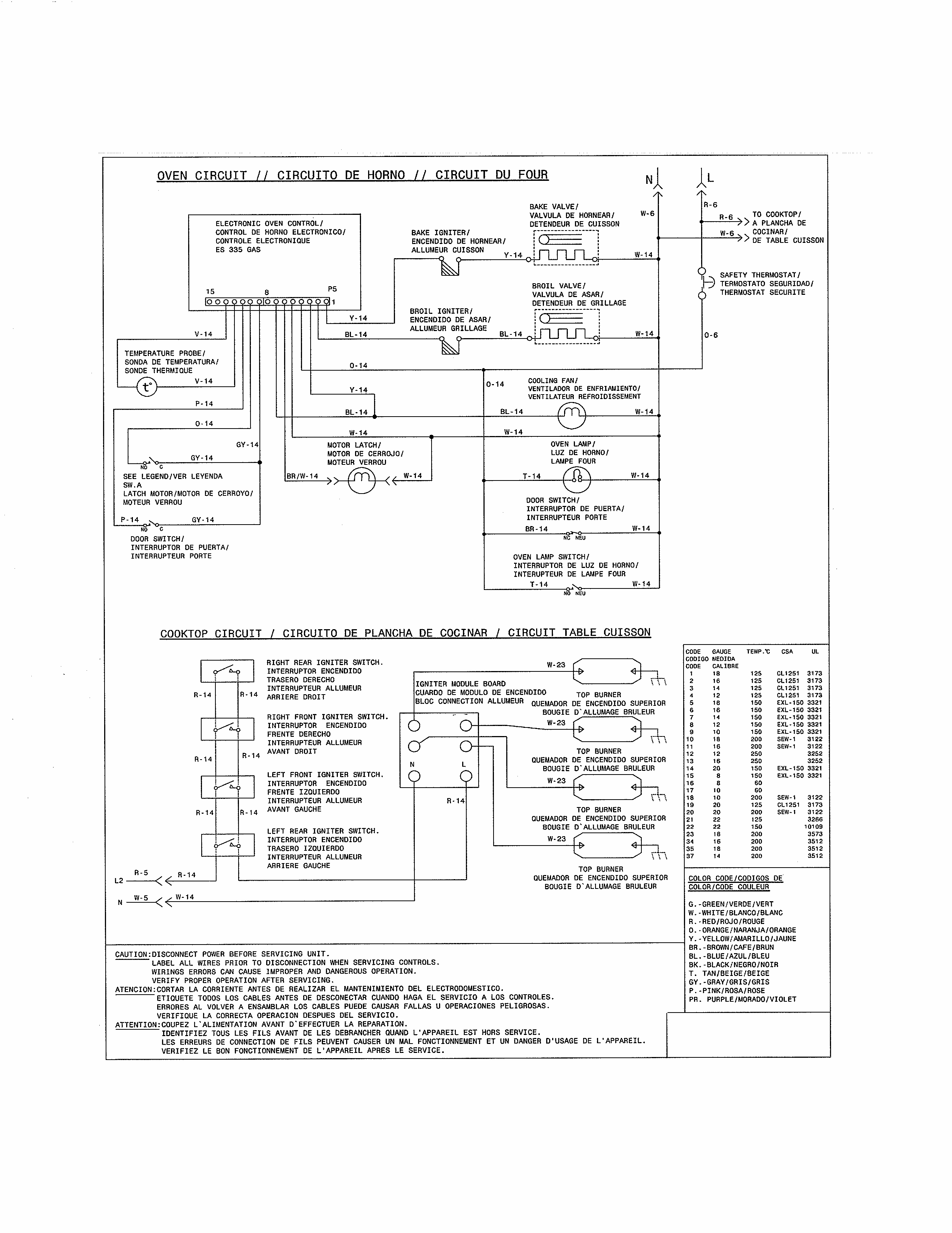 Wiring Diagram Diagram and Parts List for 79032602310  Kenmore Range
