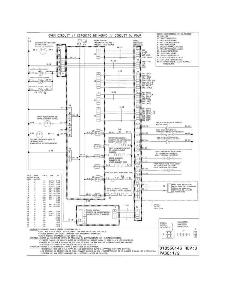 Wiring Diagram Diagram and Parts List for EW30DS65GS9  Electrolux Range