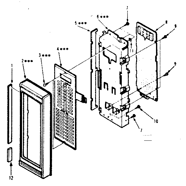 Control Panel Parts Diagram and Parts List for 5648888621  Kenmore Microwave