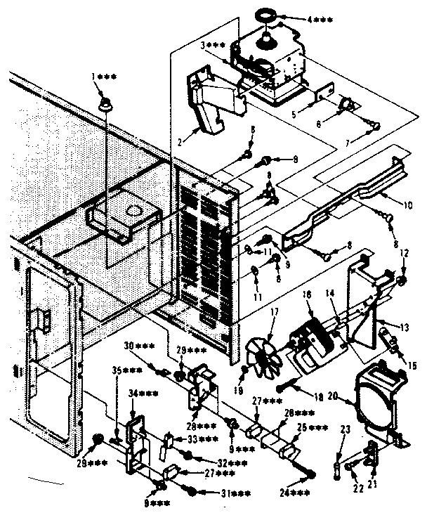 Switches And Microwave Parts Diagram and Parts List for 5648788691  Kenmore Microwave