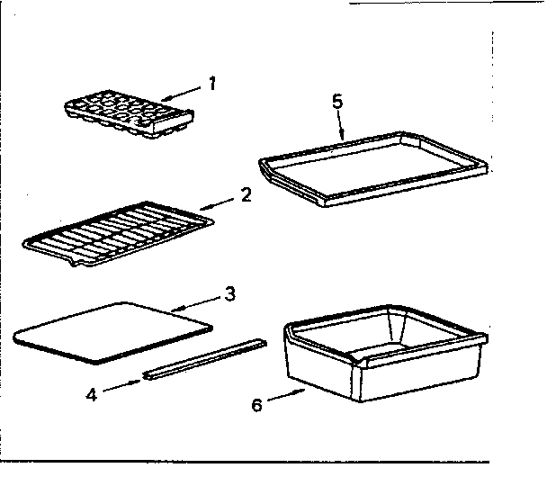 Accessories Diagram and Parts List for 5648966020  Kenmore Refrigerator