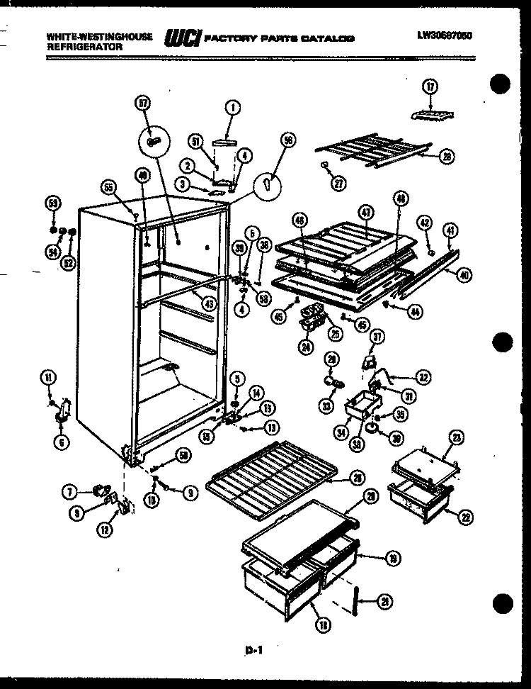 AIR HANDLING PARTS Diagram and Parts List for AS168K2K1  Frigidaire Air Conditioner