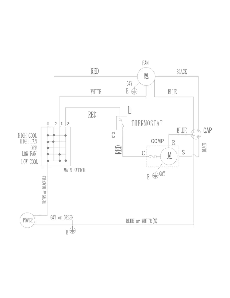 Wiring Diagram Diagram and Parts List for 25387050419  Kenmore Air Conditioner