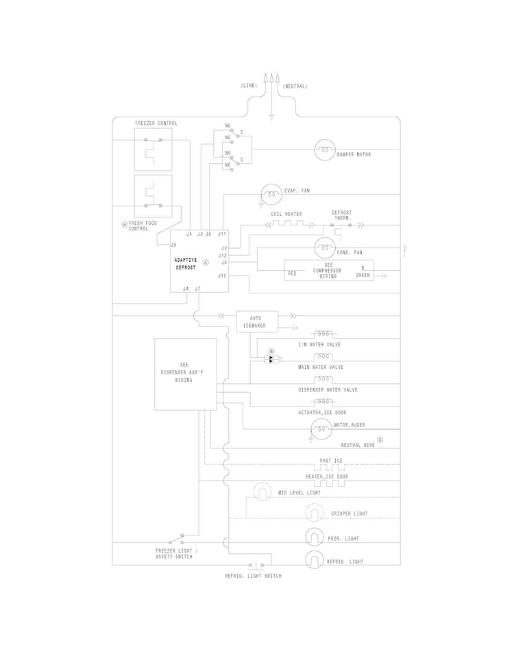 Wiring Schematic Diagram and Parts List for FFTR2126LBK  Frigidaire Refrigerator