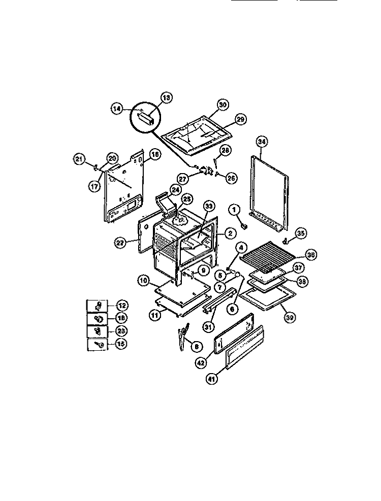 BODY Diagram and Parts List for CGC3S5DXE  Gibson Range