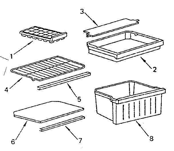 Accessories Diagram and Parts List for 5648661190  Kenmore Refrigerator
