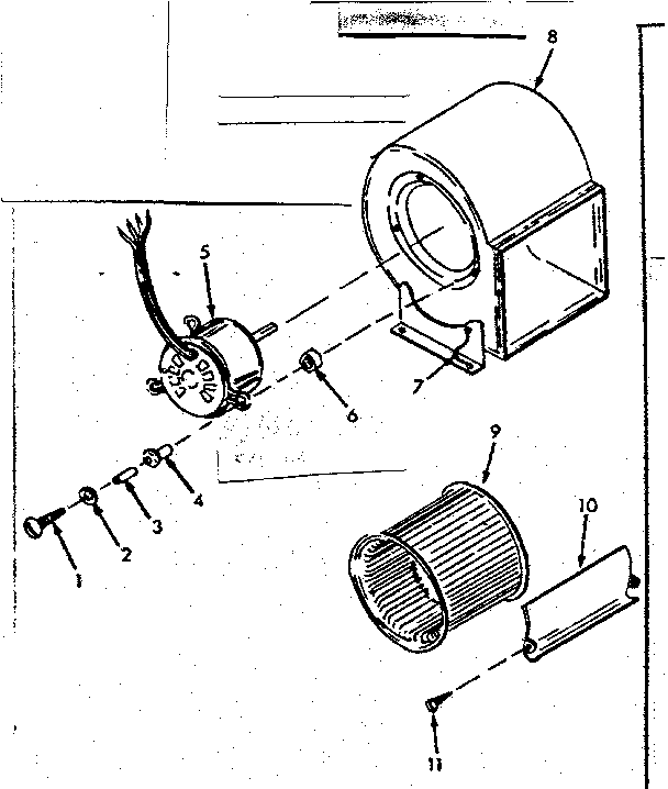 H-q blower assembly Diagram and Parts List for 8676607  Frigidaire Furnace