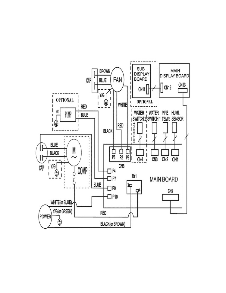 Wiring Diagram Diagram and Parts List for LAD704DUL19  Frigidaire Dehumidifier