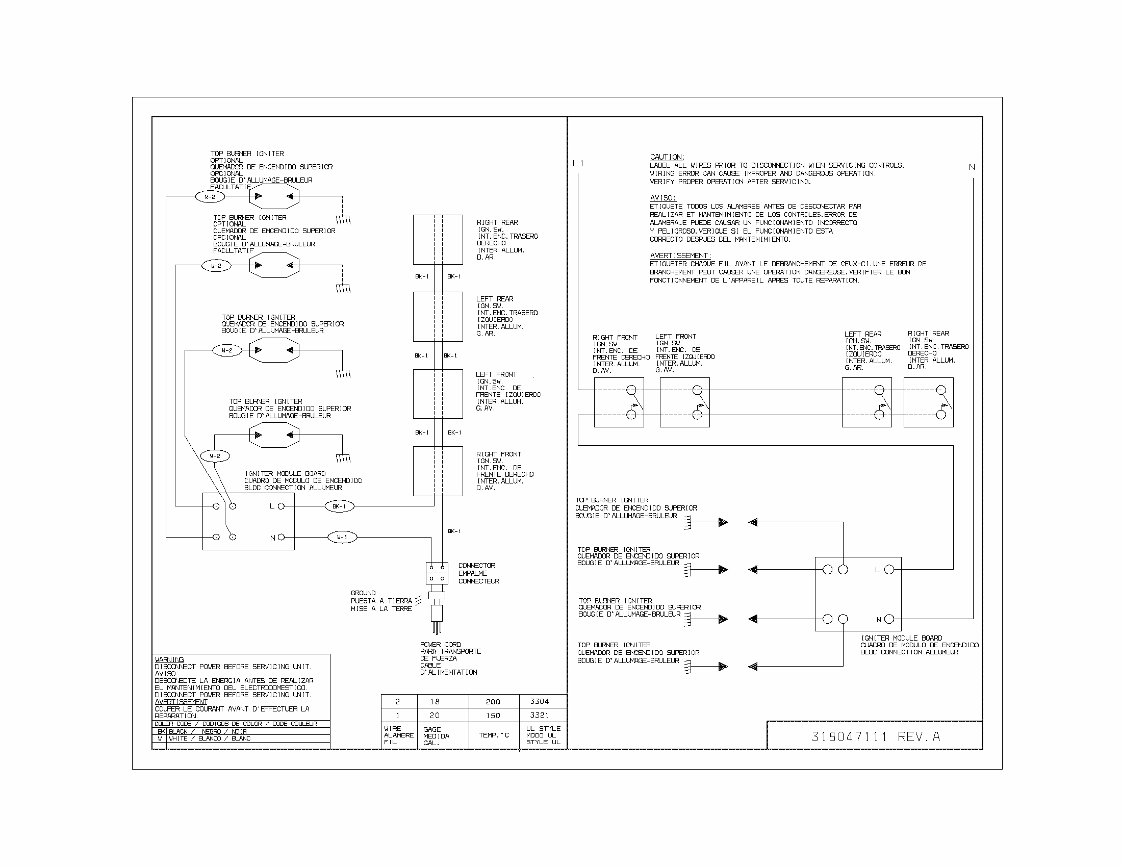 Wiring Diagram Diagram and Parts List for 79032099401  Kenmore Cooktop