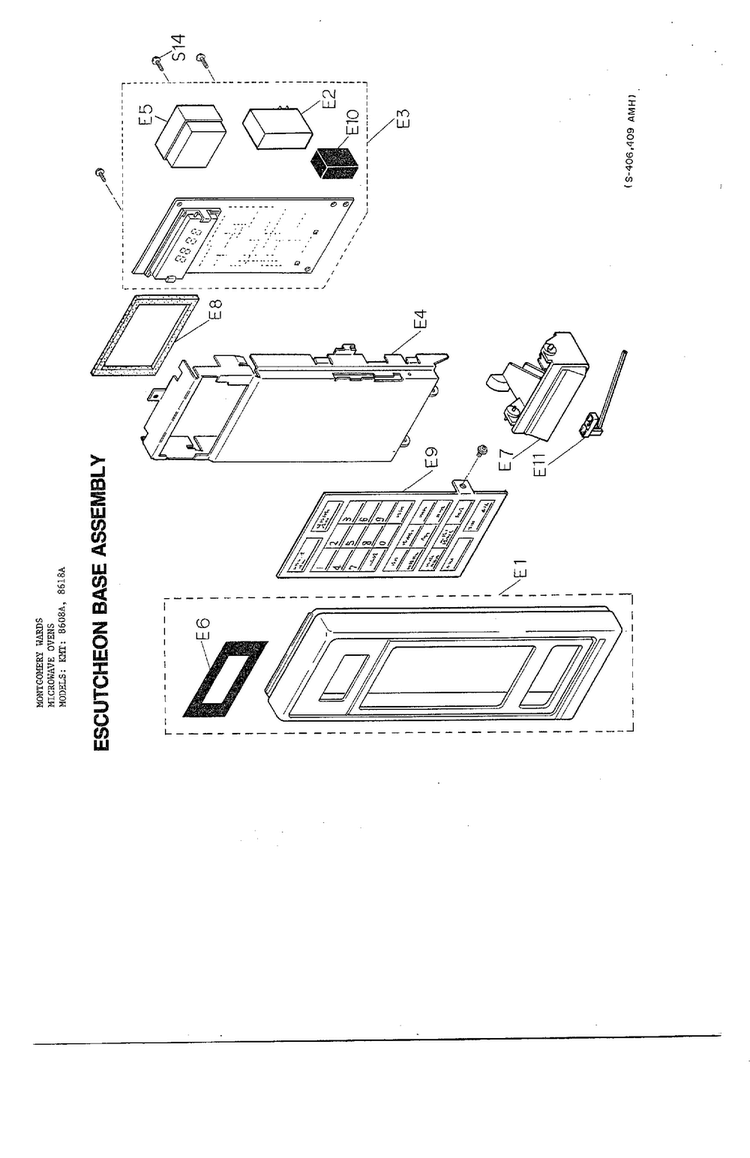 Microwave Oven Complete Page 4 Diagram and Parts List for 8608A  Frigidaire Microwave