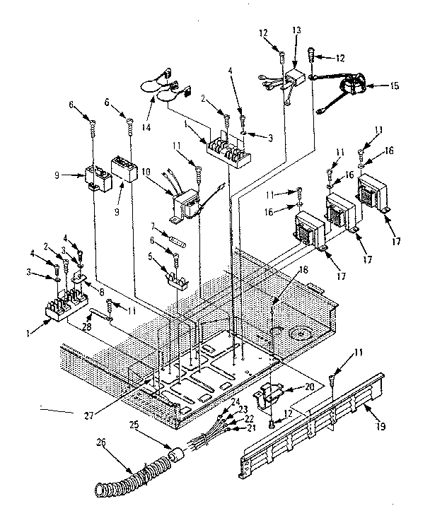 Power Supply Parts Diagram and Parts List for 5644498511  Kenmore Cooktop