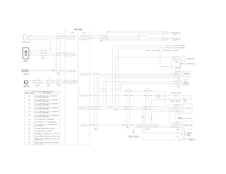 Wiring Schematic Diagram and Parts List for FGHT1846QF4  Frigidaire Refrigerator