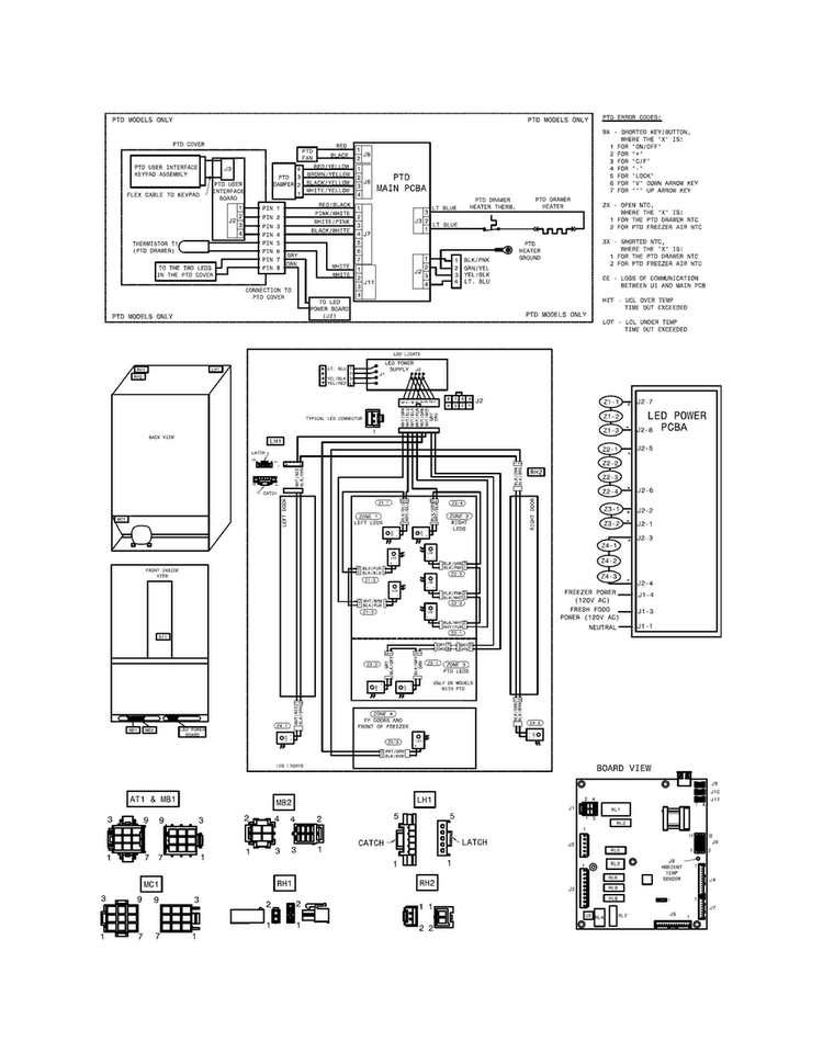 Wiring Schematic Diagram and Parts List for EI23BC60KS4A  Electrolux Refrigerator