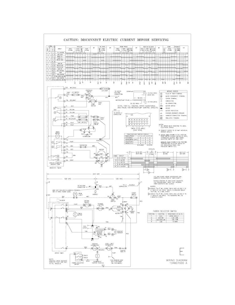 Wiring Diagram Diagram and Parts List for 41797912701  Kenmore Washer Dryer Combo